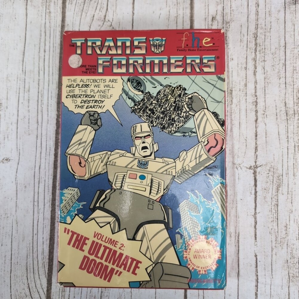Transformers VHS Tape Vol 2 THE ULTIMATE DOOM FHE Big Box 1985 240830A